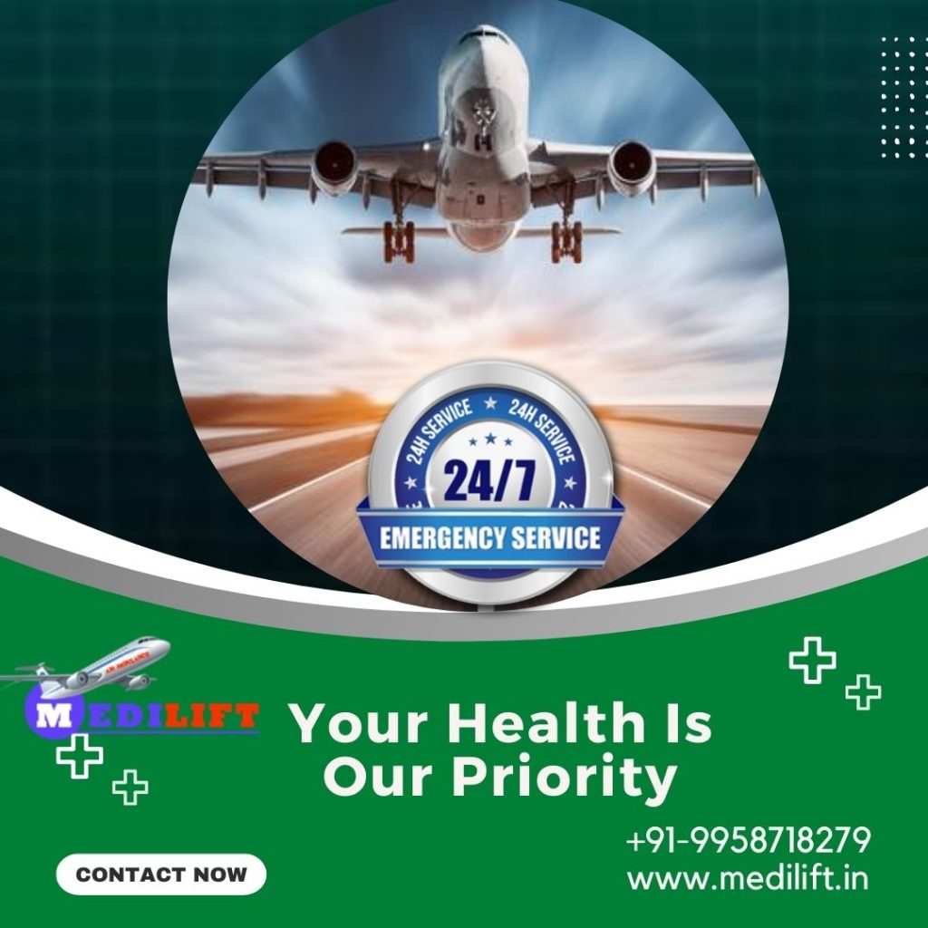 Book the Prompt Class Medical ICU Air Ambulance Service in Raipur through Medilift Book the Prompt Class Medical ICU Air Ambulance Service in Raipur through Medilift