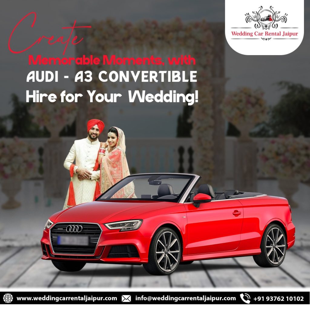 Audi A3 Convertible hire for wedding