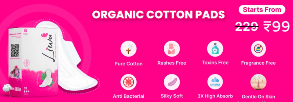Best organic sanitary pads in India – liwa pads