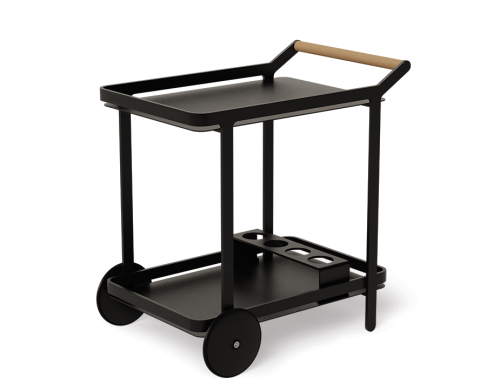 Sleek & Stylish Imola Outdoor Bar Cart – Black for Entertaining