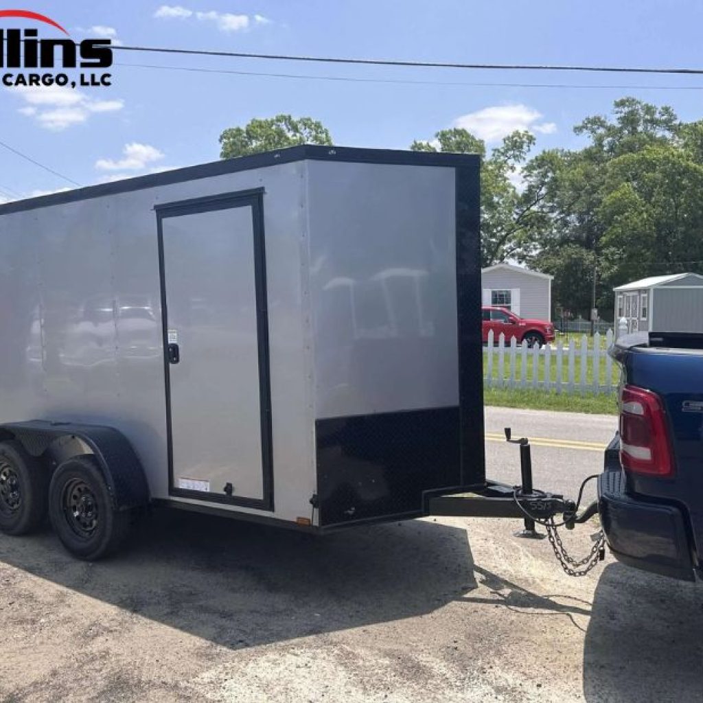 Sleek, all-black cargo trailers for sale—custom options available Sleek, all-black cargo trailers for sale—custom options available