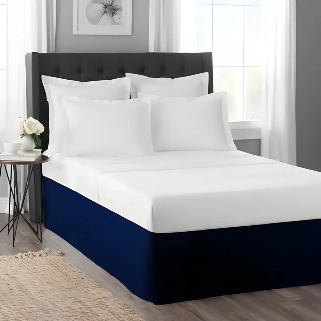 Secure Fit: Easy-Care Bed Skirt with Velcro Fastening