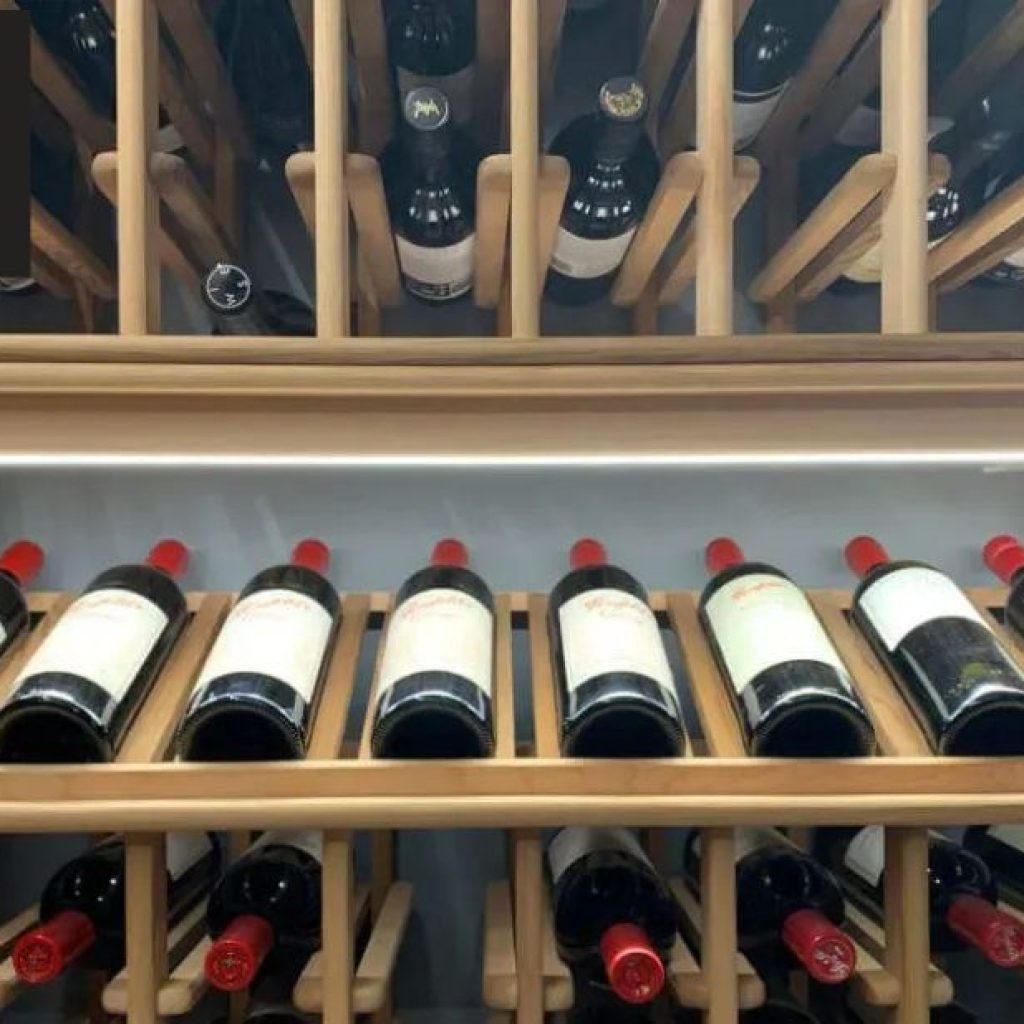 Elegant Wood Wine Rack for Classic Cellar Display Elegant Wood Wine Rack for Classic Cellar Display