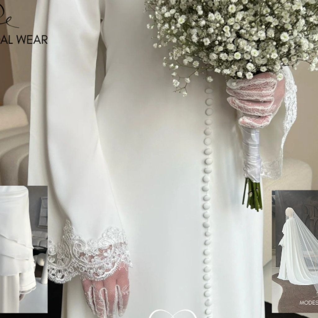 Ameera-Inspired Modest Bridal Cape: Elegant Coverage for Your Big Day Ameera-Inspired Modest Bridal Cape: Elegant Coverage for Your Big Day