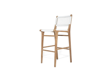 Elegant & Comfortable Zen Bar Stool – White for Modern Spaces