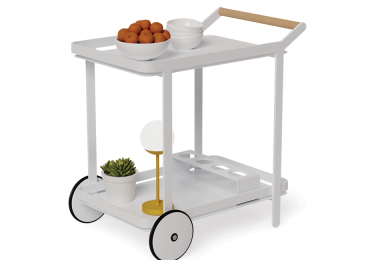 Stylish & Functional Imola Outdoor Bar Cart – White