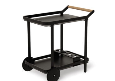 Sleek & Stylish Imola Outdoor Bar Cart – Black for Entertaining