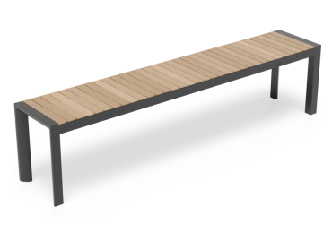 Stylish & Durable Vydel Bench Seat – 190cm – Teak & Charcoal